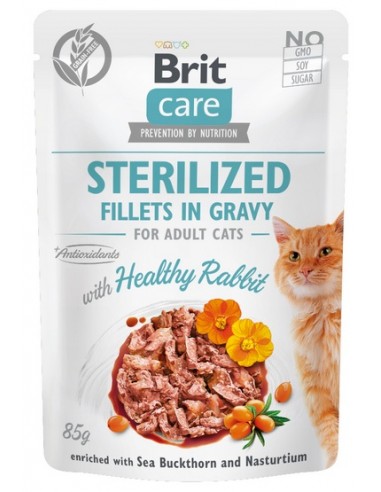 Brit Care Cat Fillets In Gravy Sterilized Healthy Rabbit saszetka 85g