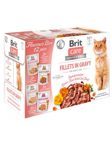 Brit Care Cat Fillets In Gravy Flavour Box saszetki 12x85g