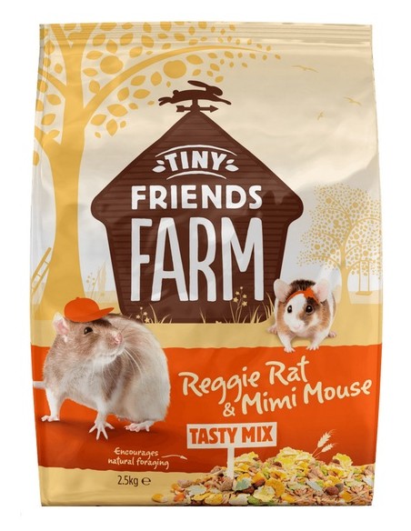 Tiny Friends Farm Reggie Rat & Mimi Mouse Tasty Mix 850g