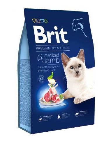 Brit Premium By Nature Cat Sterilized Lamb 8kg