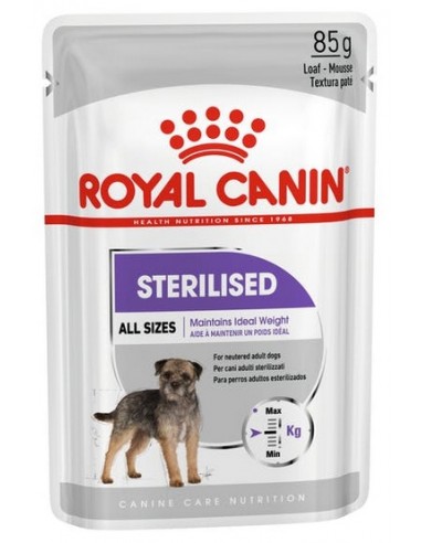 Royal Canin Sterilised karma mokra dla psów dorosłych, wszystkich ras po sterylizacji, pasztet saszetka 85g