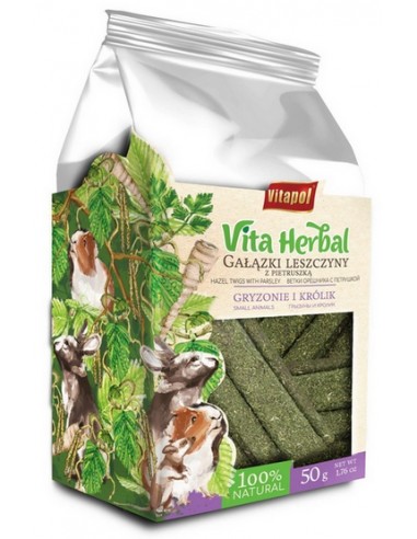 Vitapol Vita Herbal Gałązki leszczyny z pietruszką dla gryzoni i królika 50g