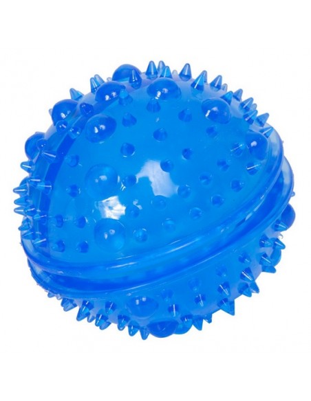Dingo Zabawka dla psa - Smakowita piłka z kolcami 8cm niebieska