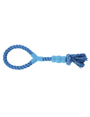 Dingo Zabawka dla psa - Sznur z gryzakiem Denta Fresh 41cm niebieski