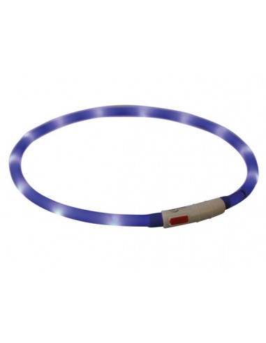 Trixie Opaska LED USB silikonowa XS-XL 70/1cm królewski niebieski