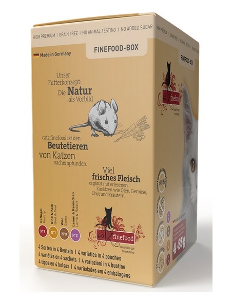 Catz Finefood Classic Finefood-Box I saszetki multipack N.3-11 4x85g