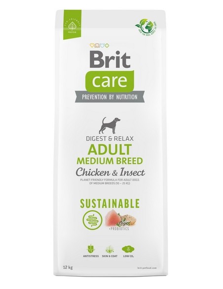 Brit Care Sustainable Adult Medium Breed Chicken & Insect 12kg