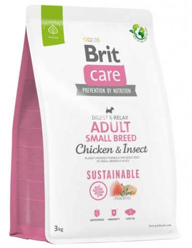 Brit Care Sustainable Adult Small Breed Chicken & Insect 3kg
