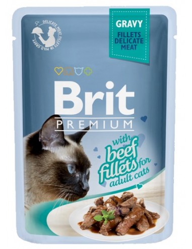 Brit Premium Cat Fillets with Beef...