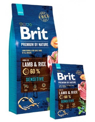 Sucha karma dla psów Brit Premium By Nature Sensitive Lamb | ezoologiczny.pl