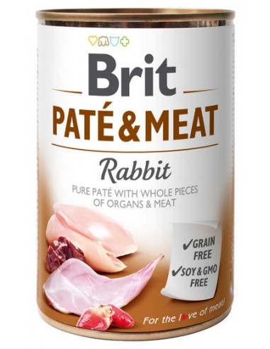 Brit Pate & Meat Dog Rabbit puszka 400g
