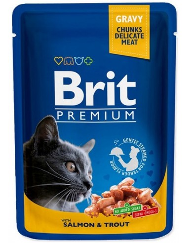 Brit Premium Cat Adult Łosoś + Pstrąg...